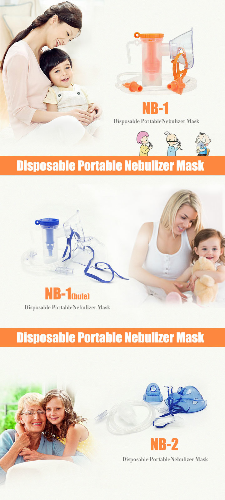 Medical/Home Care Nebulizer Mask with Oxygen Tubes