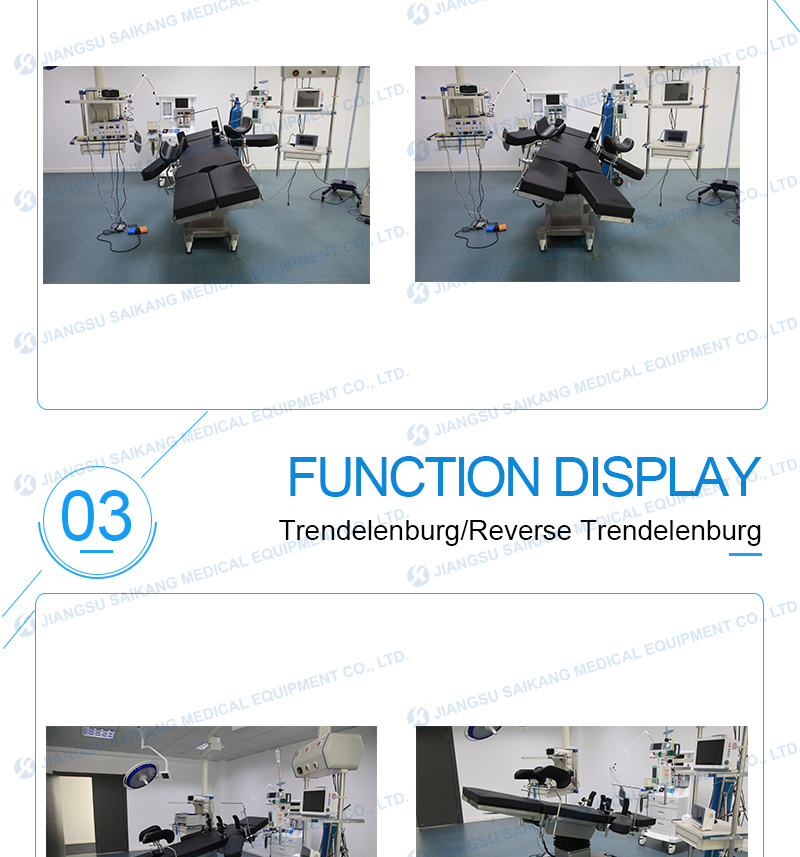 C-Arm Compatible Electric Operating Table for Surgical Room