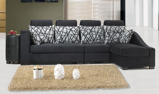 New Home Furniture Combination Fabric Small Sectional Corner Sofa