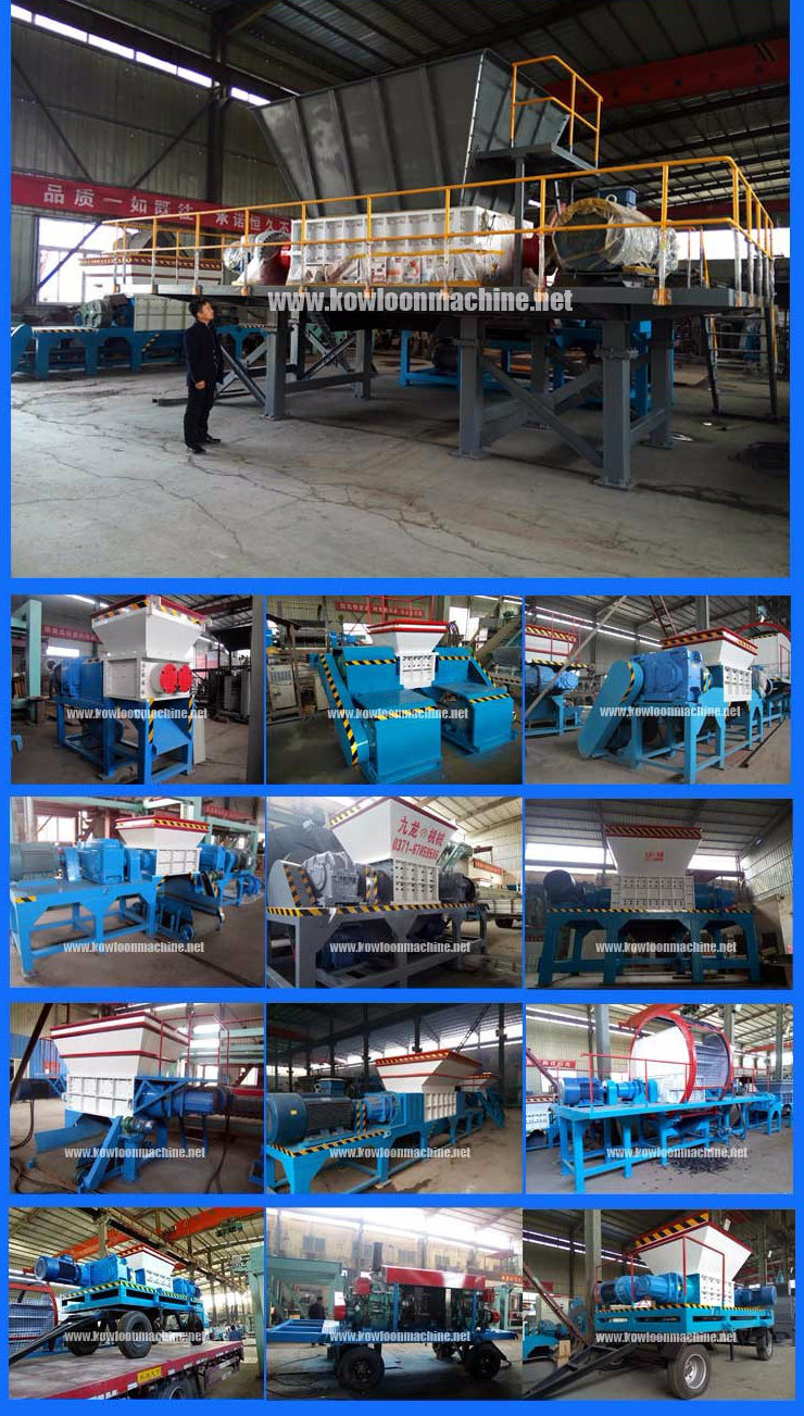 Double Shaft Tire Recycling Shredder