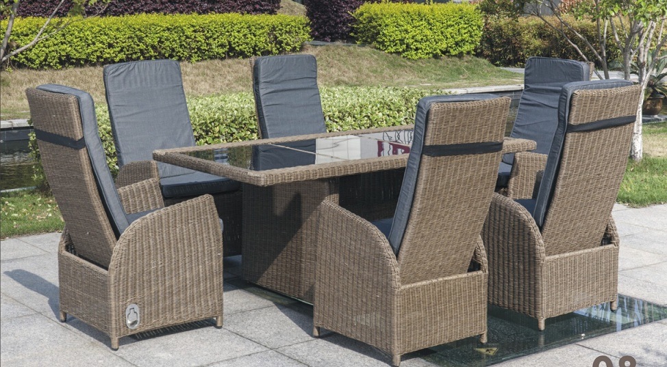 Outdoor Rattan Dining Table Furniture Set, The Best Sofa for Sex Glass