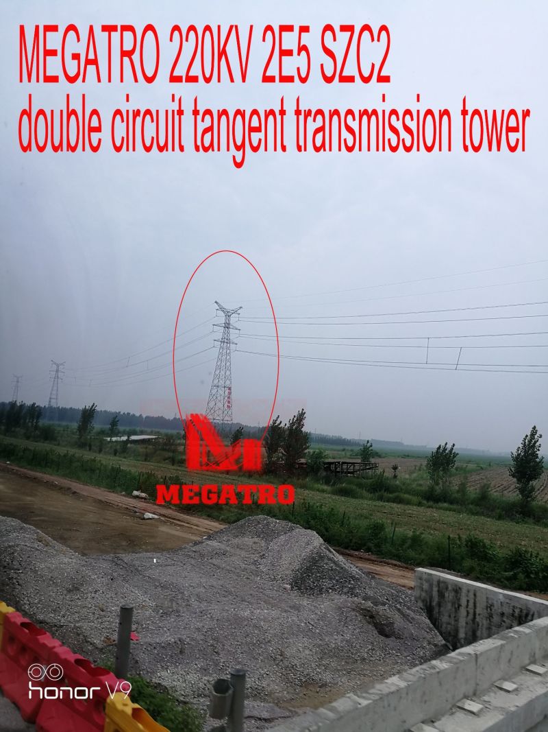 Megatro 220kv 2e5 Szc2 Double Circuit Tangent Transmission Tower