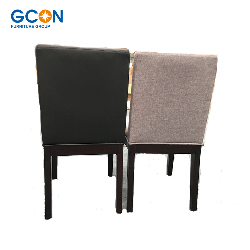 Solid Wood Dining Room Leather Chair Upholstered for Restaurant
