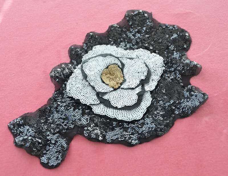 Garment Accessories Sequins Patches Flower Embroidery Patch Ym-2