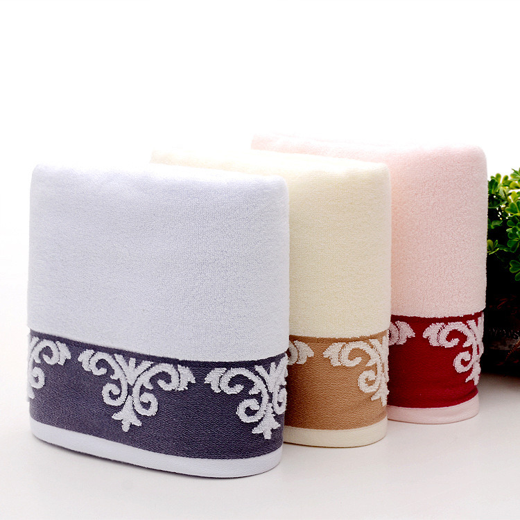 Towels-Bc70140 Cotton Jacquard Borader Bath Towels