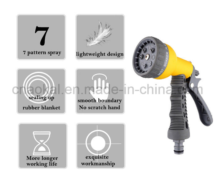 Garden Tools 7-Pattern High Pressure Plastic Water Spray Gun Cleaning Kit