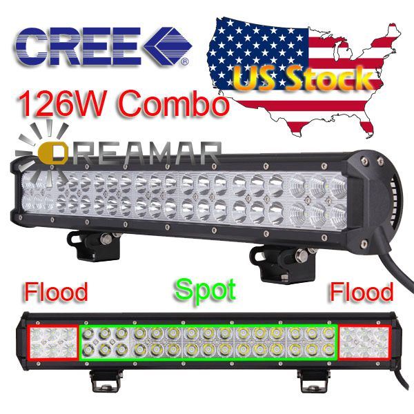 20 Inch 126W Dual Row LED Light Bar