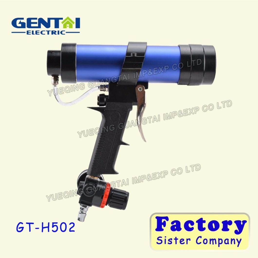 Pneumatic Tool High Speed Air Caulking Glue Gun with Gauge