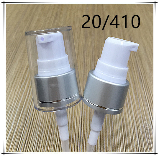 20/410 Matte Silver Aluminum Cream Pump