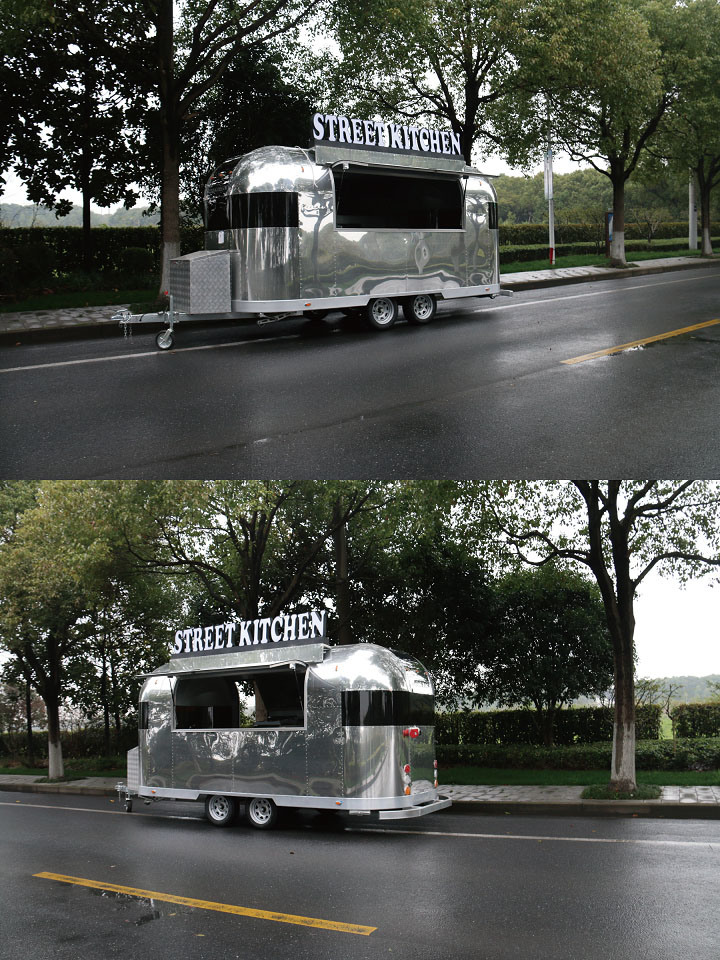 Customized Aluminium Mobile Food Kiosk Cart for Catering