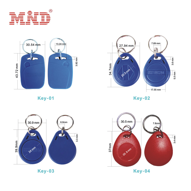 Access Control Plastic Keyfob Custom Printing Keychain RFID Keyfob