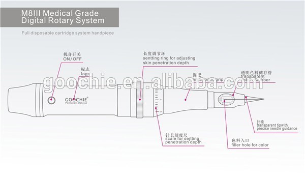 Goochie M8-3 Digital Permanent Makeup Tattoo Machine Kit