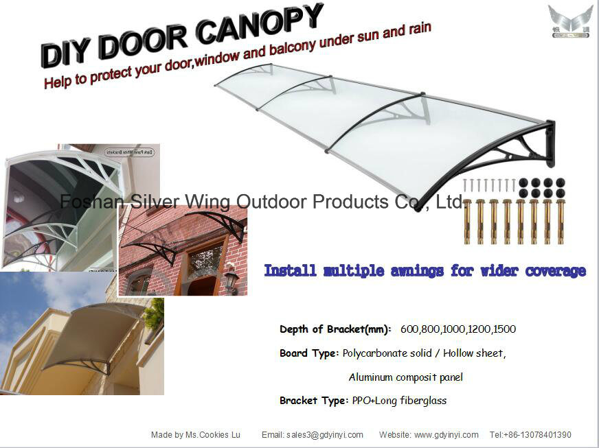 Plastic Light Canopy Fittings for Entrance Door Sun Awnings (YY-C)