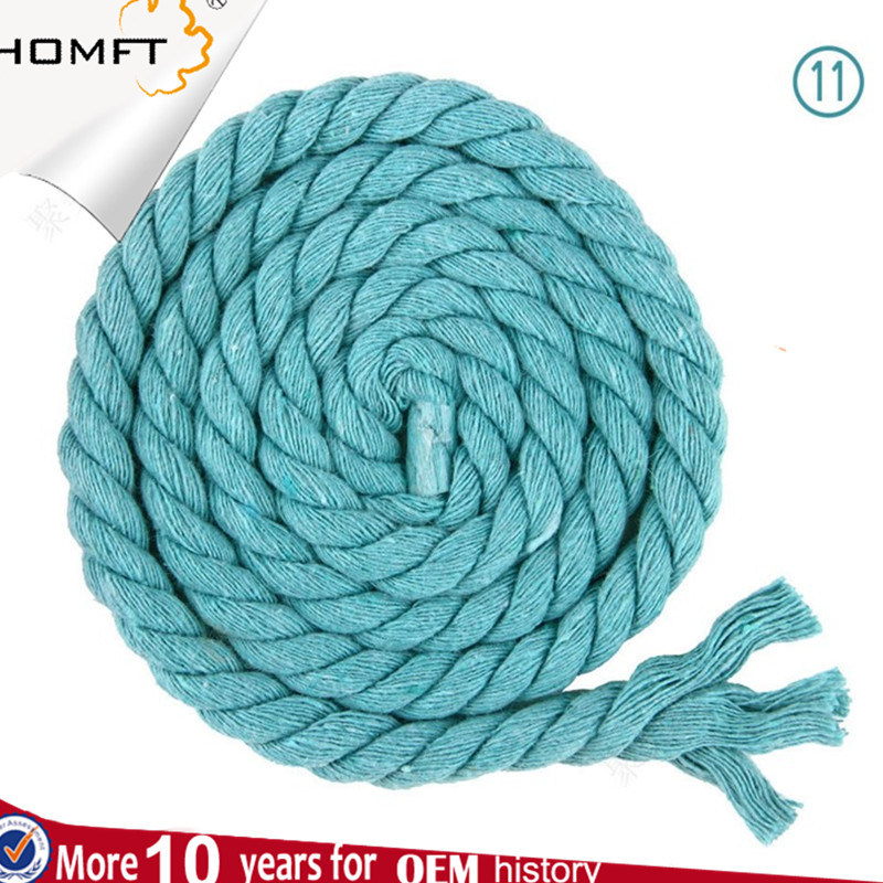 High Quality Raw Blue Braided Flat Hollow Cotton Rope for Bag Garment Shoes Cap