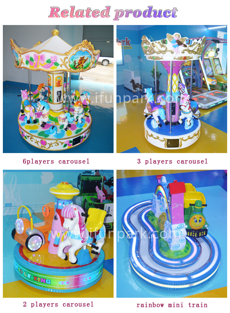 6 Player Amusement Park Carousel Ride Kiddie Rides