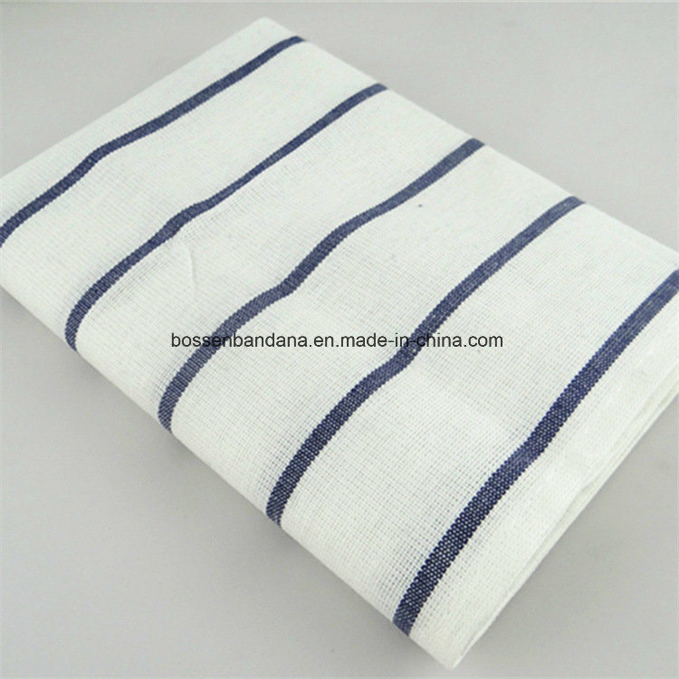 China Factory Produce Custom Design Striped Jacquard Cotton Tea Towel