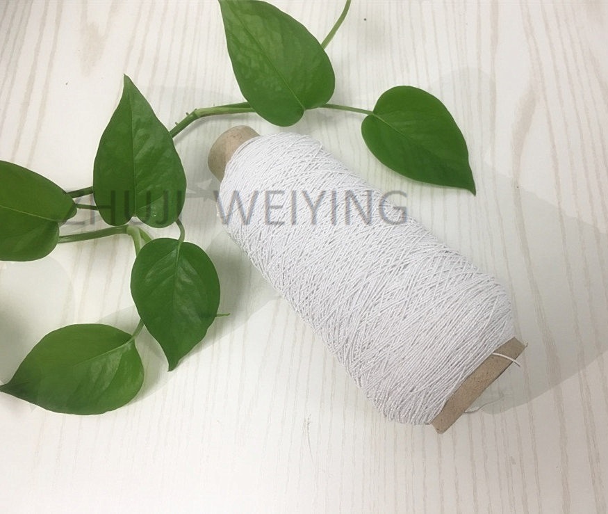 Elastic Yarn Raw White Rubber Yarn Covered by DTY Polyester