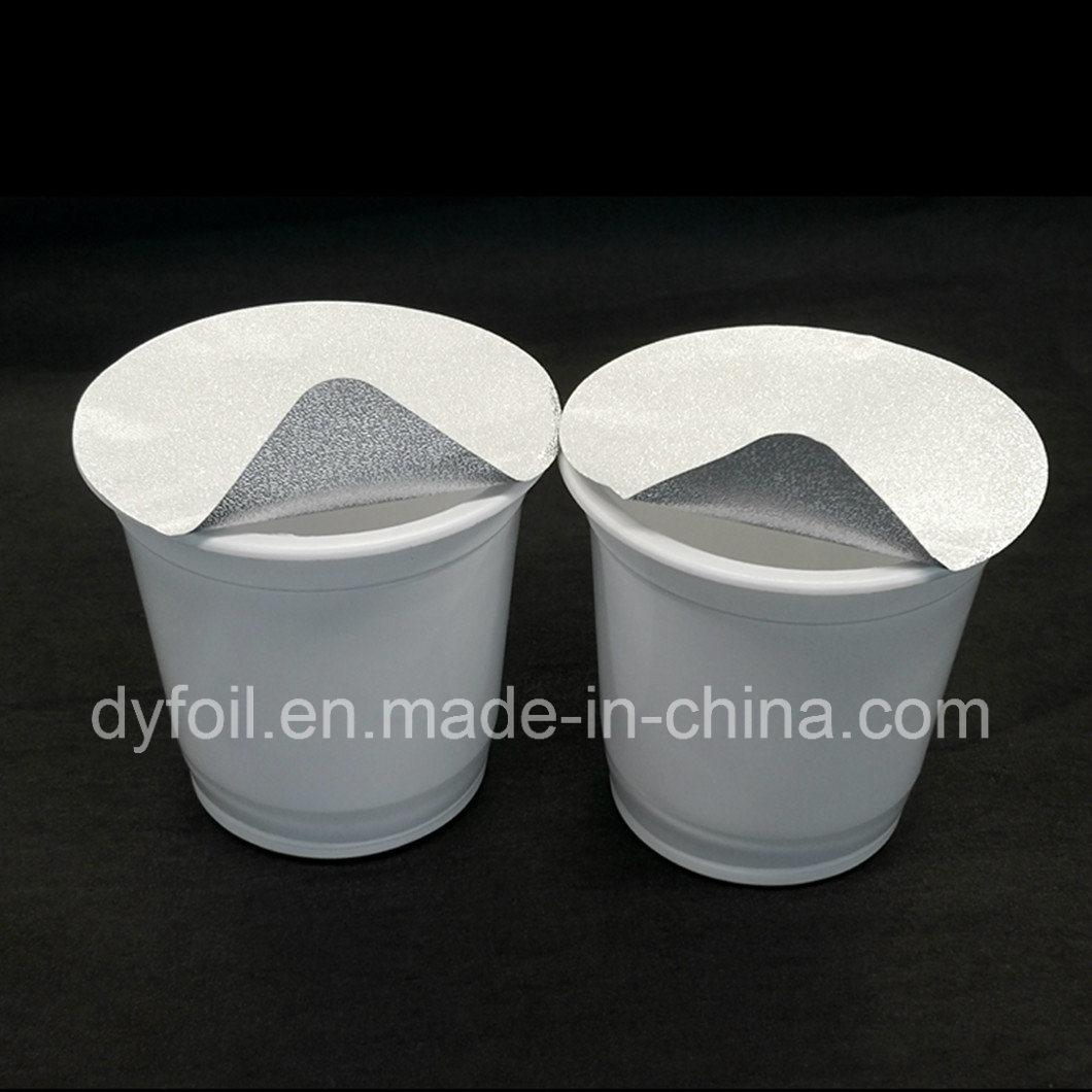 Printed Aluminum Foil Lid Heat Seal Yoghurt Plastic Cup