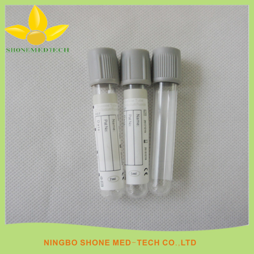 Glucose Vacuum Blood Collection Tube with Grey Tube