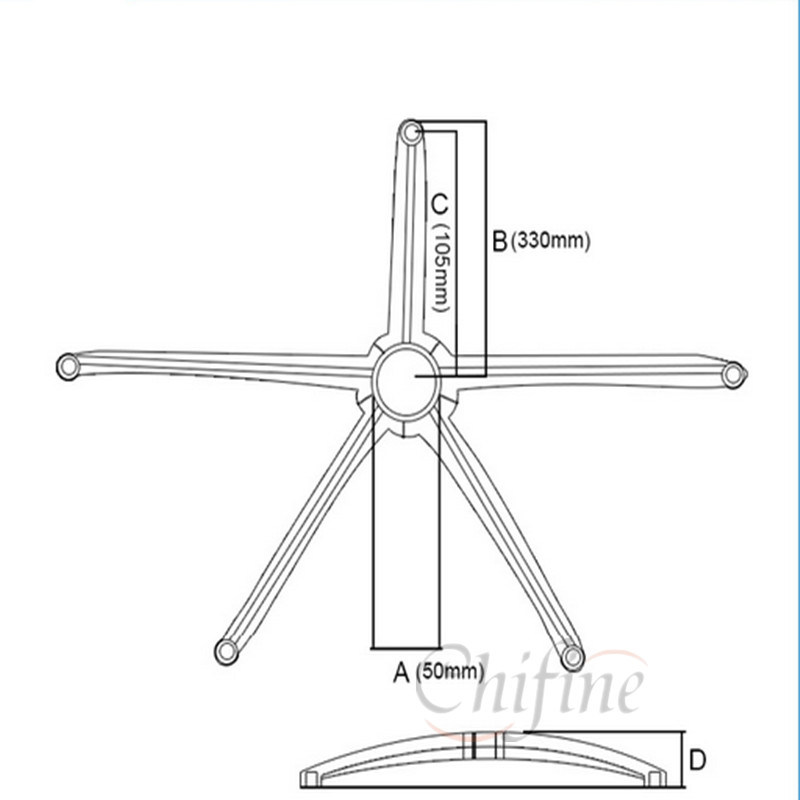 Aluminum Die Casting Chair Base Parts for Machine Part