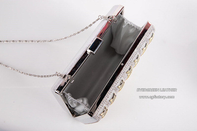 Wholesale Ladies Metal Decorated Evening Bags Trendy Clutch Bag Eb968