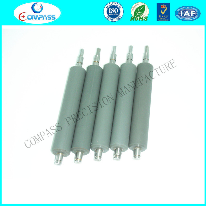 Rubber Coverd Printer Roller Spindle with Hard Steel Shaft