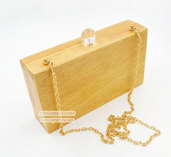 Fashion Squre Wooden Bag Lady Bags Evening Bag Woman Clutch Bags with Cheaper Price Eb899