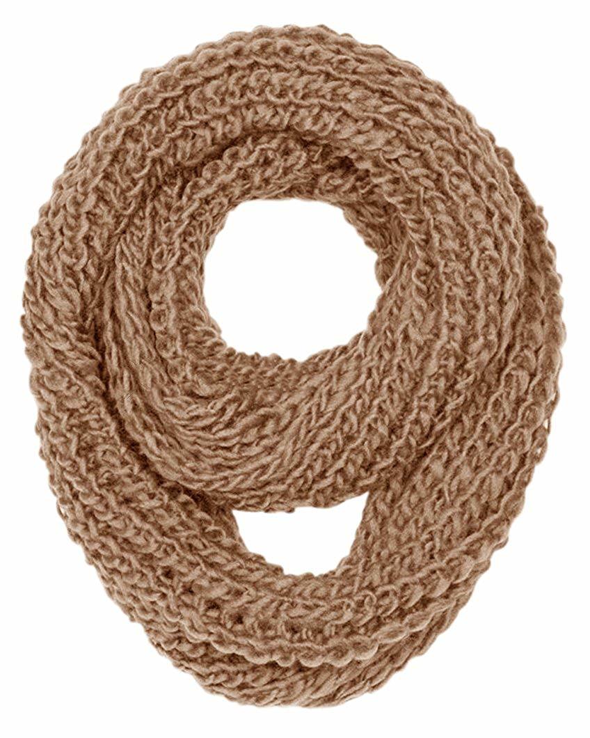 100% Acrylic Thick Ribbed Winter Warm Chunky Loop Handmade Knit Scarf