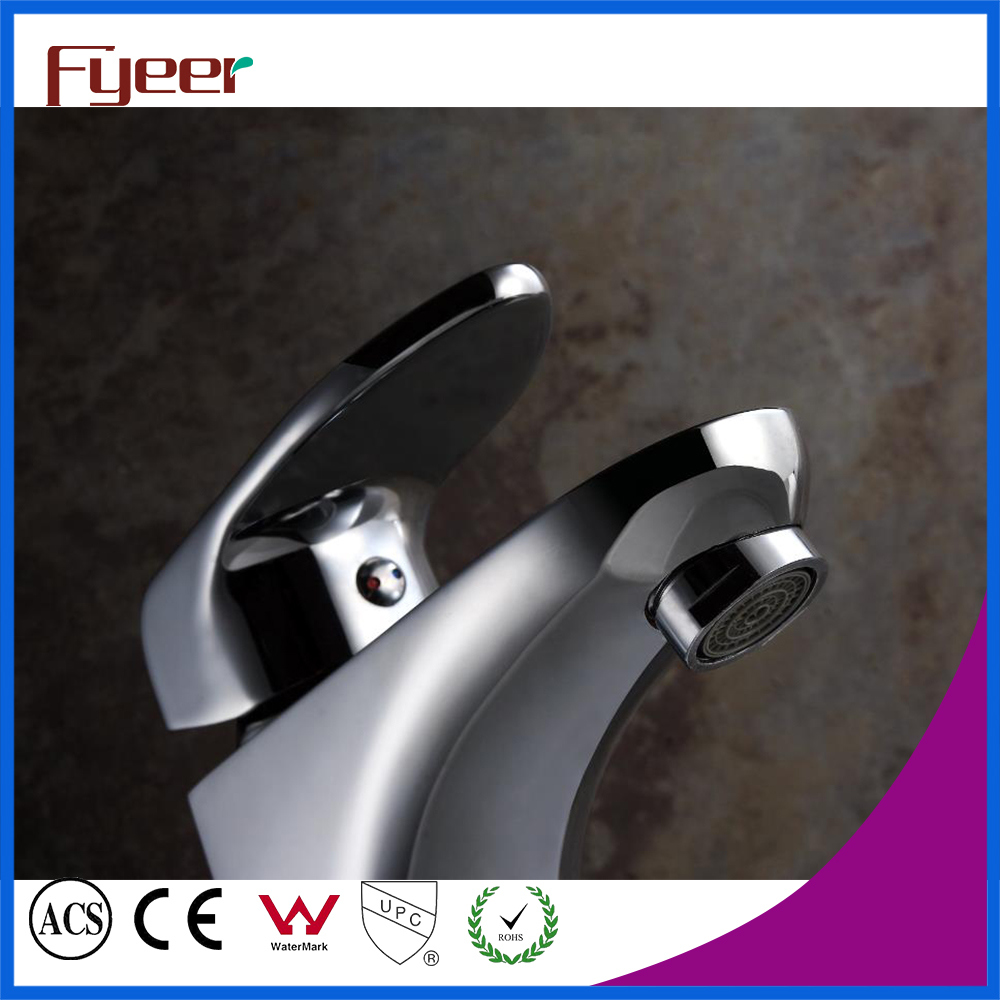 Fyeer Bathroom Contemporary Single Handle Chrome Plated Brass Hot&Cold Water Mixer Tap