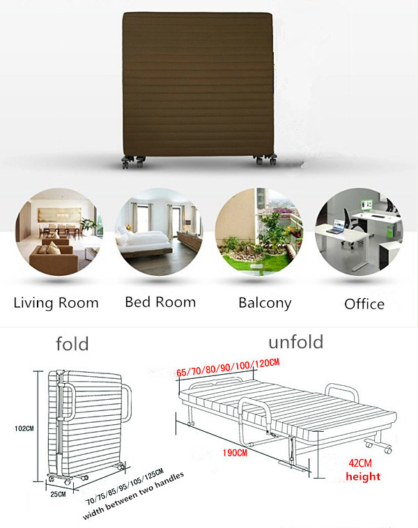 Strong Tubular Frame, More Stable Hotel Extra Bed Folding Bed