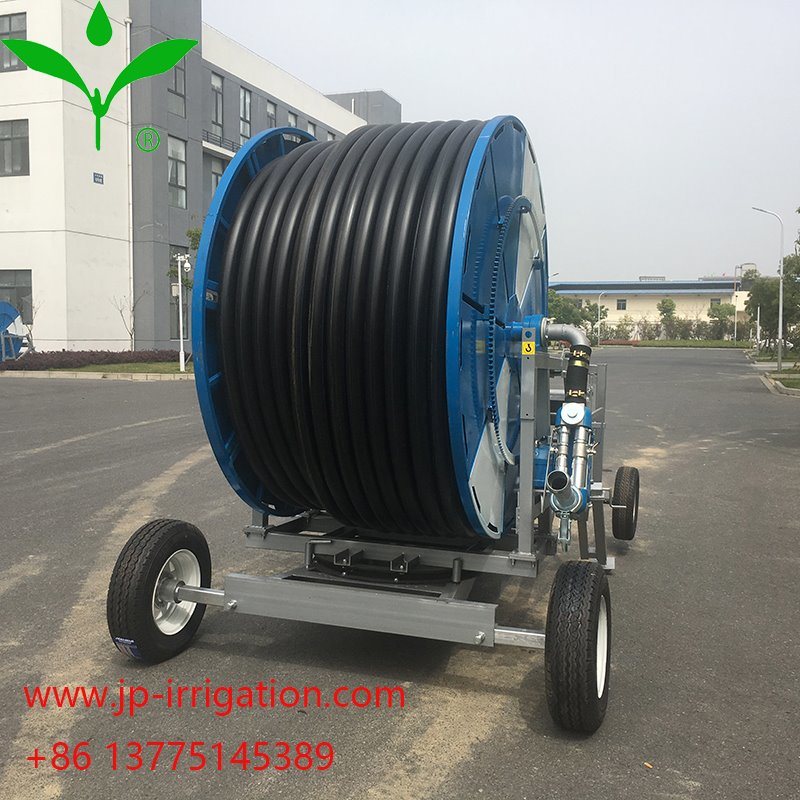 Hose Reel Irrigation System with End Gun, Truss and Agricultural Sprinklers Spray 300m*60m