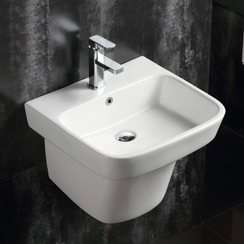 Sanitary Ware Ceramic One Piece of Wall Hung Basin for Bathroom 6105