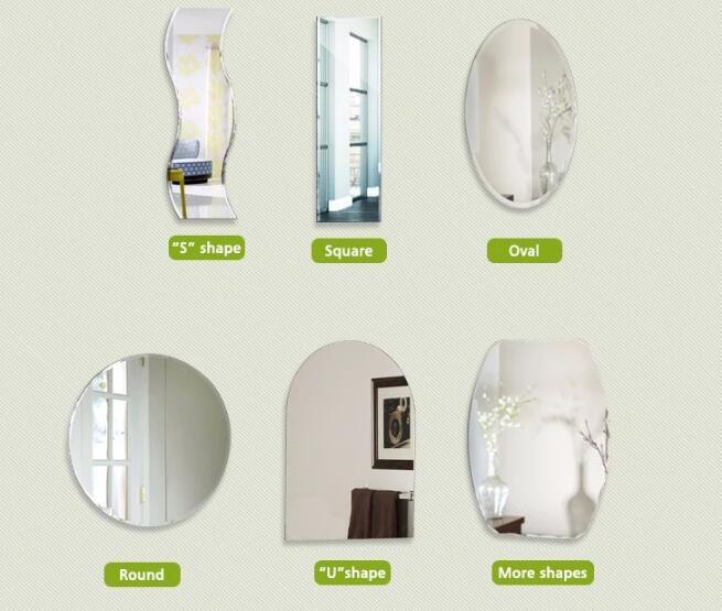 3mm 4mm 5mm Silver Wall Mirror for Bathrooms