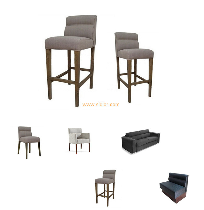 (SD-1011B) Modern Hotel Restaurant Furniture Wooden High Barstool Bar Chair