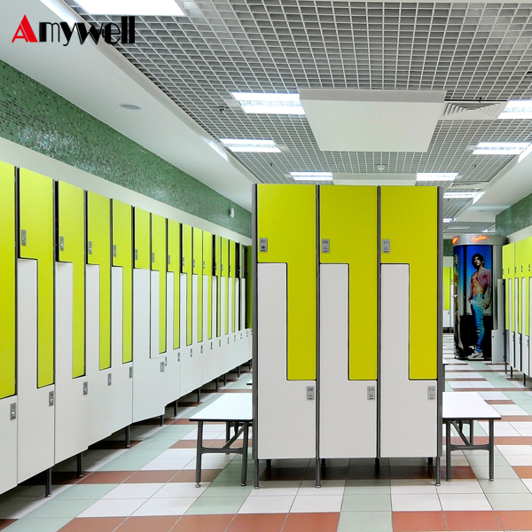 Custom Made Compact Laminate Gym Lockers and Benches