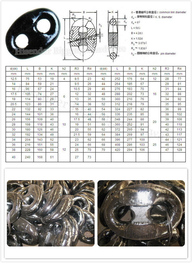 Marine Rigging Anchor Chain Accessories Kenter Shackle with Certificate