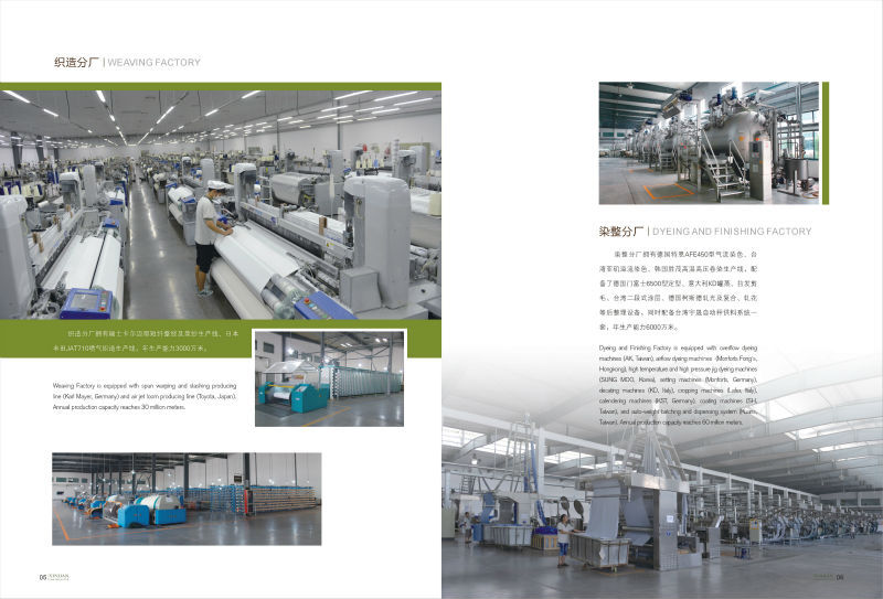 Tinturaria, Tinturaria e Acabamentos Weaving ,Dyeing and Finishing Departments
