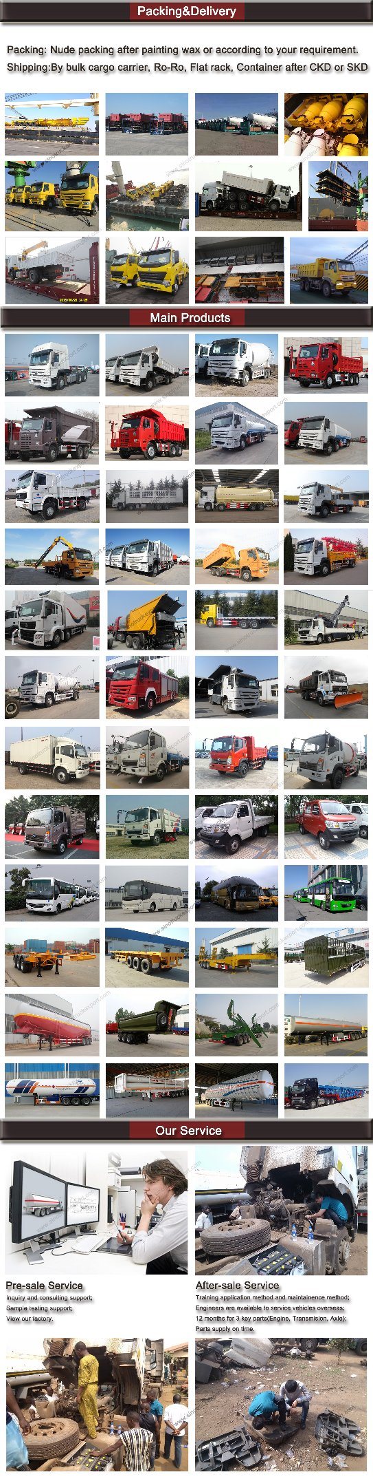 25-50 Tons Sinotruk HOWO 336-420HP 6X4 Dump /Tipper Truck