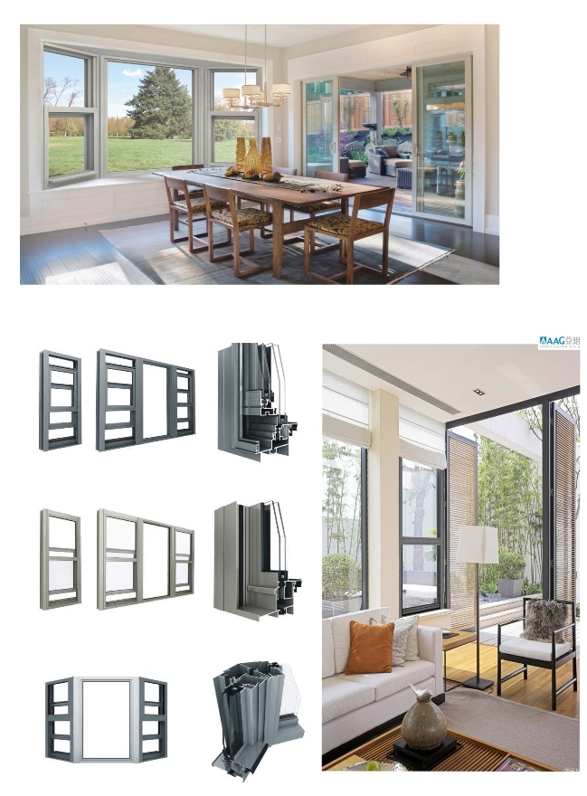 Construction Windows and Doors Aluminium Extrusion Profile