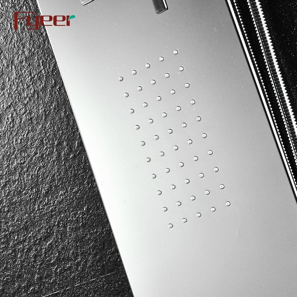 Fyeer Lighted Shower Panel with Phone Digital Display