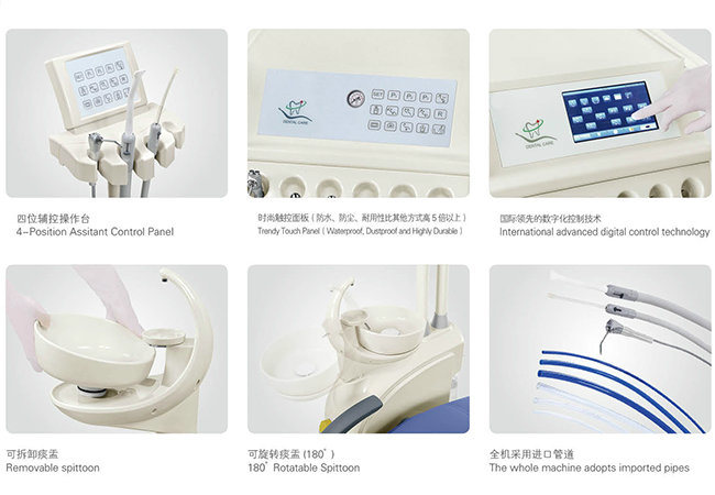 Fashion and High Grade Dental Equipment Dental Chair with Imported Valve