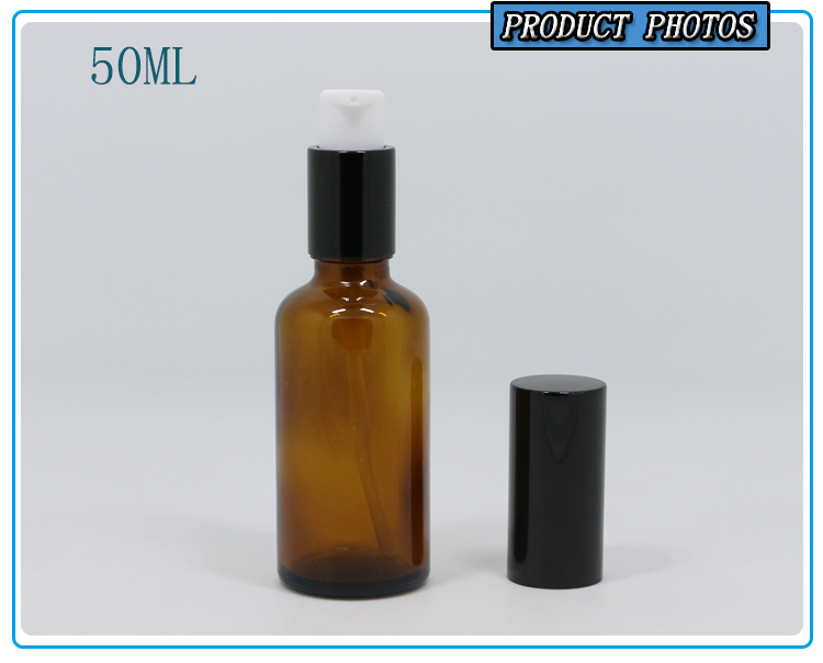 50ml Amber Glass Lotion Bottle Glass Essential Bottle for Olive Oil