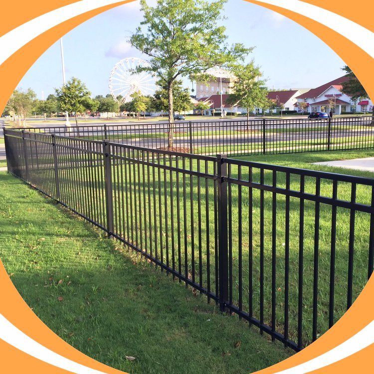 Three Rails Aluminum Ornamental Residential Garden Fence