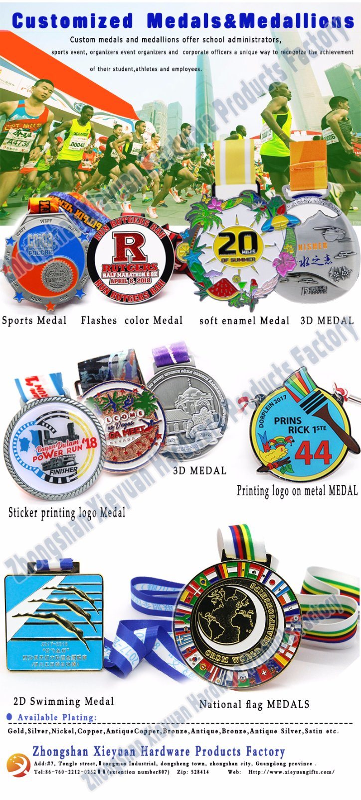 BSCI Disney Direct Factory Main Do Metal Custom Finisher Medals