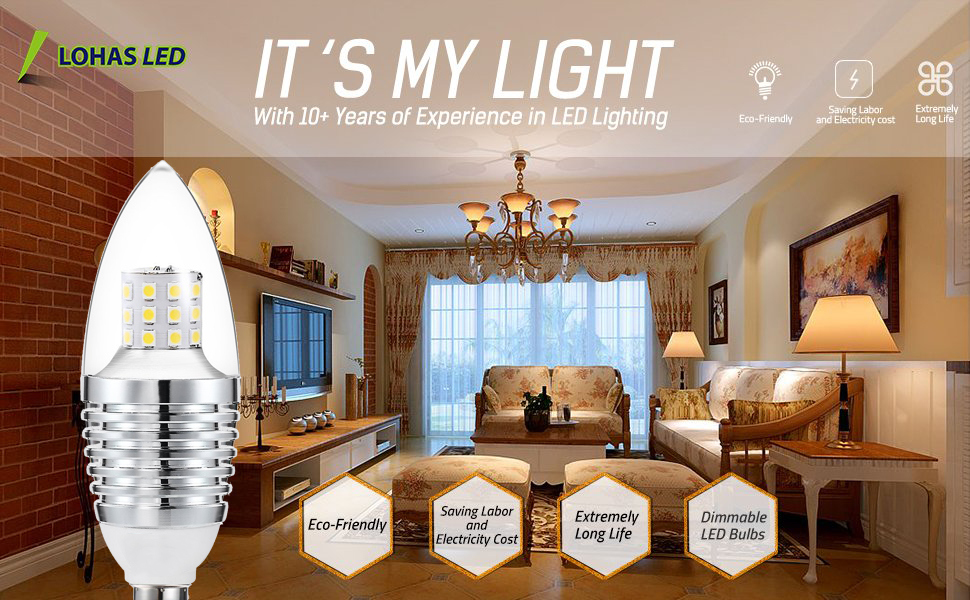 Energy Saving E12 6W 7W Candelabra LED Candle Bulb Light