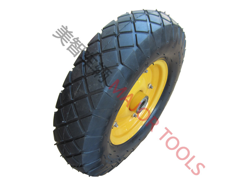 16 Inch Trolley Barrow Pneumatic Rubber Wheel Tire 4.00-8