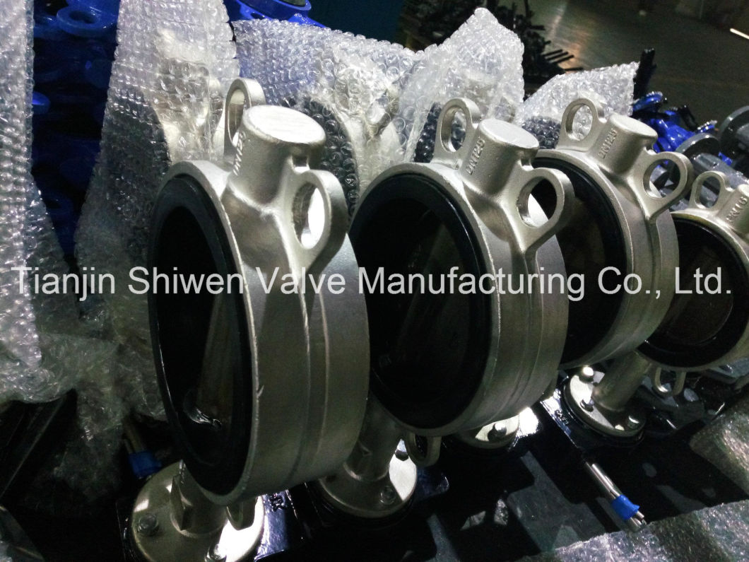 Stainless Steel Resilient Seat Wafer Butterfly Valve with Handle