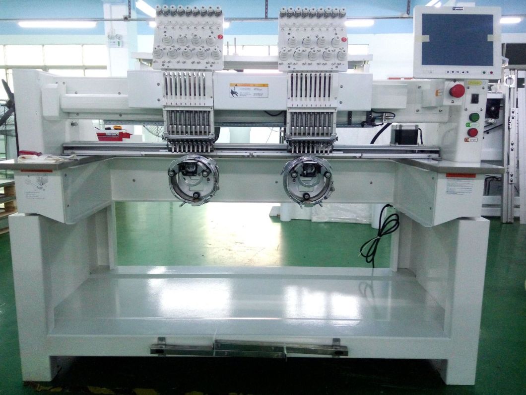 12 Colors Two Head Embroidery Machine