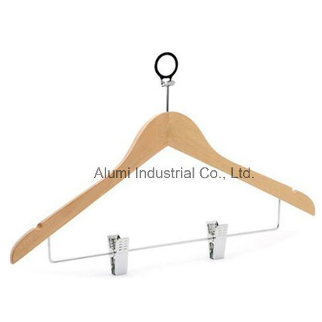 New Luxury Coat and Pant Wooden Hanger Female Hanger Anti-Theft Hangers