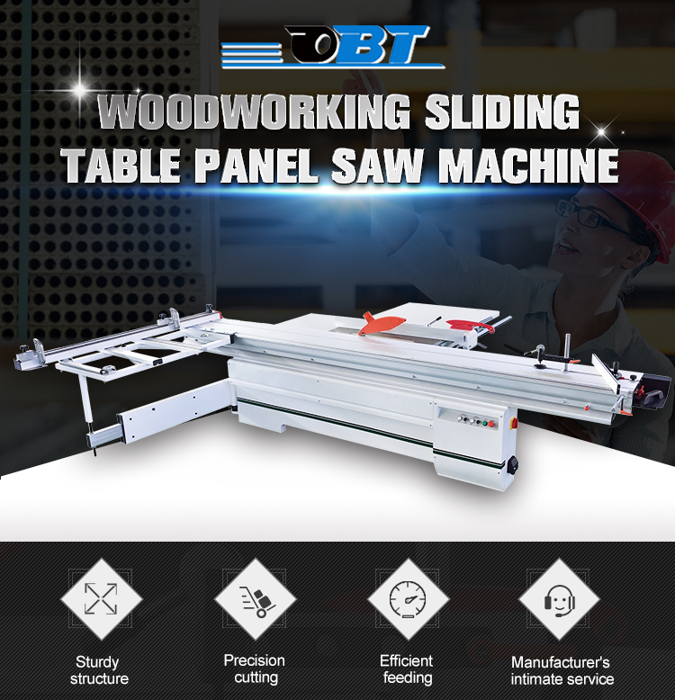 Wood Business Used Sliding Panel Table Saw with Extend Work Table